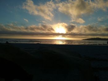 Scenic view of sunset over sea