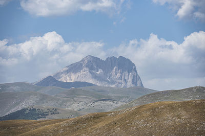 Panoramic view on the top of the gran sasso massif