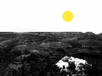 Scenic view of landscape against clear sky
