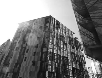 Low angle view of modern building against sky