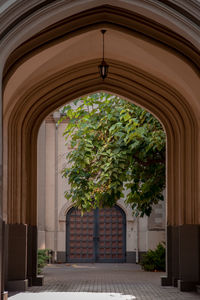 Entrance of building