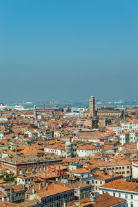 Aerial view of the city of venice. tourism in italy.