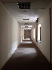 Empty corridor of building