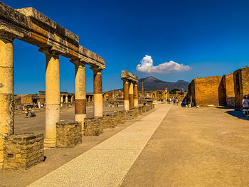 View of temple against blue sky