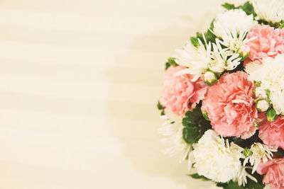 Close-up of white flower bouquet