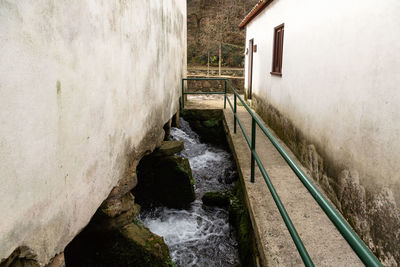 High angle view of bridge