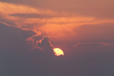 Low angle view of dramatic sky