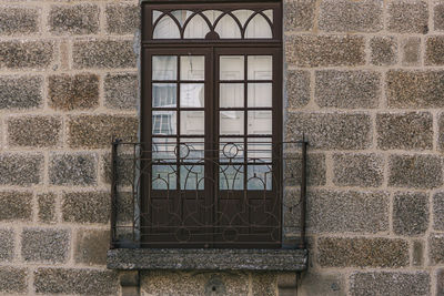 Closed window of building