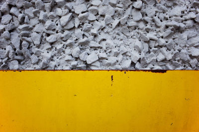 Close-up of yellow wall