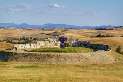 The teatro del silenzio is an open air amphitheater, the hometown of andrea bocelli, tuscany italy