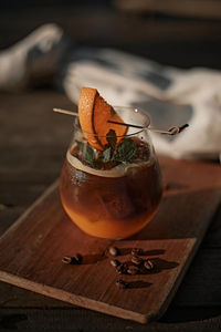 Close-up of drink on table