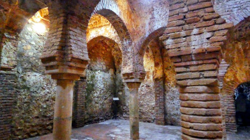 View of old ruins of building