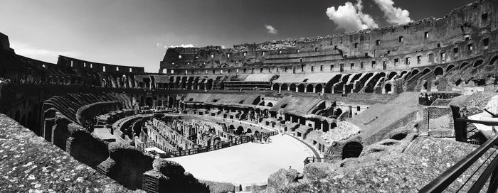 High angle view of coliseum