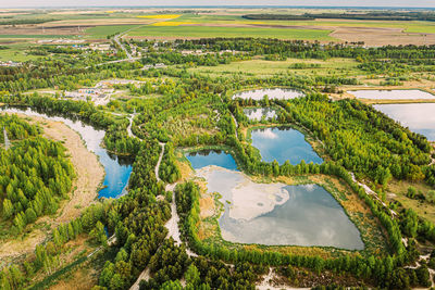 High angle view of landscape