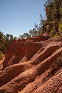 Rock formations against sky
