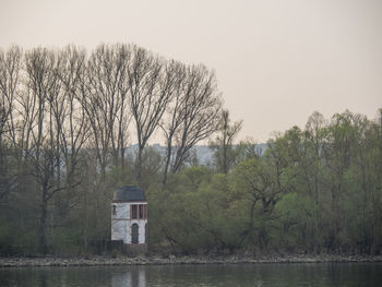 Scenic view of lake against clear sky