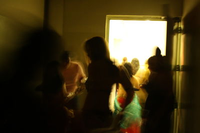 Close-up of people at music concert