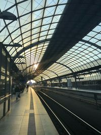 View of railroad station platform