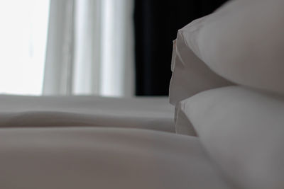 Close-up of a bed