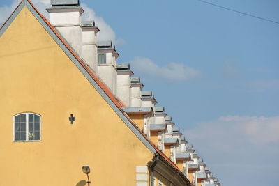 Low angle view of built structure against sky