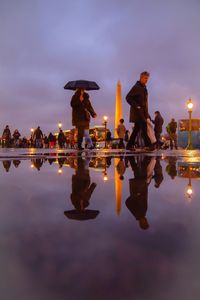 Reflection of clouds in water