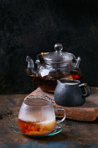 Close-up of tea on table