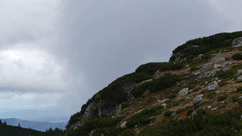 Low angle view of mountain against sky