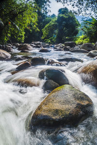 River flowing through rocks