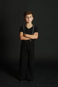 Boy before ballroom dance competition