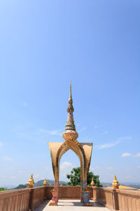 Sculpture of temple against clear sky