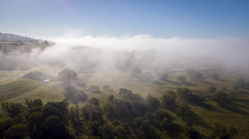 Aerial view of landscape against sky