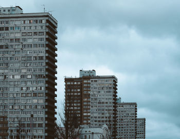 Low angle view of buildings against sky