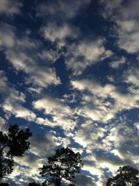 Low angle view of cloudy sky