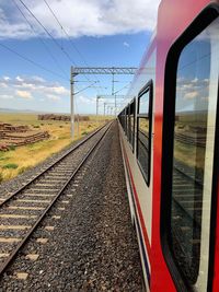 Train against sky