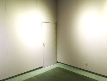 Closed door of building