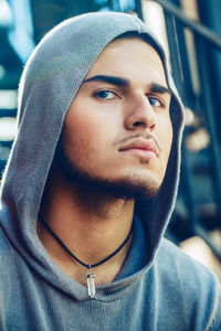 Close-up portrait of young man