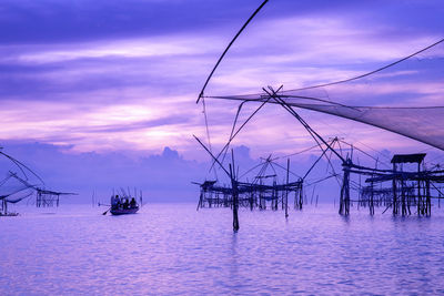 Scenic view of sea against sky at sunset