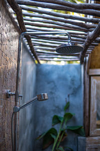 Close-up of metal pipe