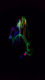 Illuminated lights at night