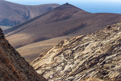 Landscape between betancuria and pajara on fuerteventura, spain