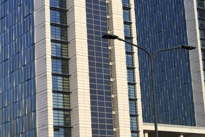 Low angle view of modern building in city