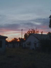 Houses at sunset