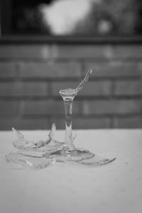 Close-up of ice cream on table