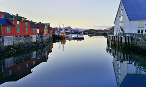 View of built structure in water