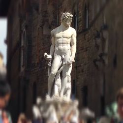 Low angle view of statue