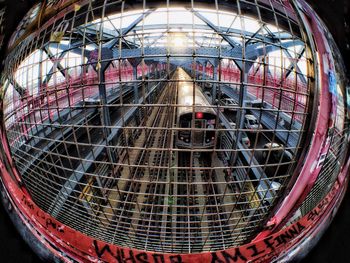 View of multi colored wall