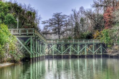Footbridge over river