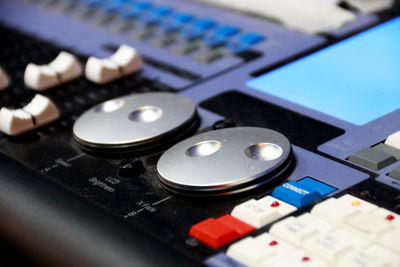 Professional audio sound mixing console faders