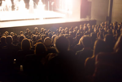 Rear view of audience at concert