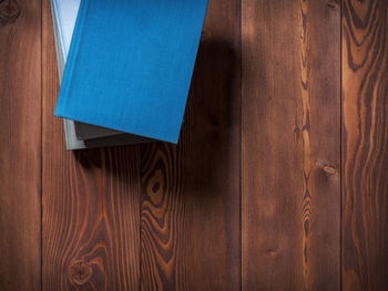 High angle view of empty hardwood floor